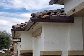 Exceptional Superstition Springs rain gutter install in AZ near 85209