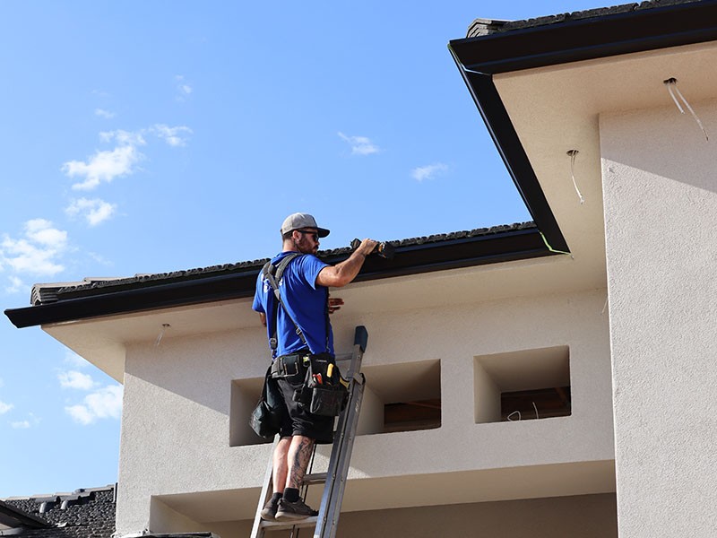 Gilbert Stucco Home Gutters